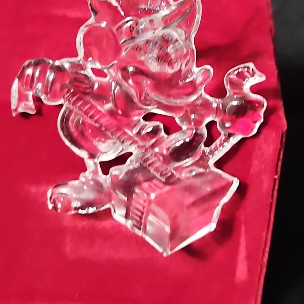 Disney Merry 24% Full lead Crystal Holiday Ornament Xmas Mickey Mouse Exclusive‎